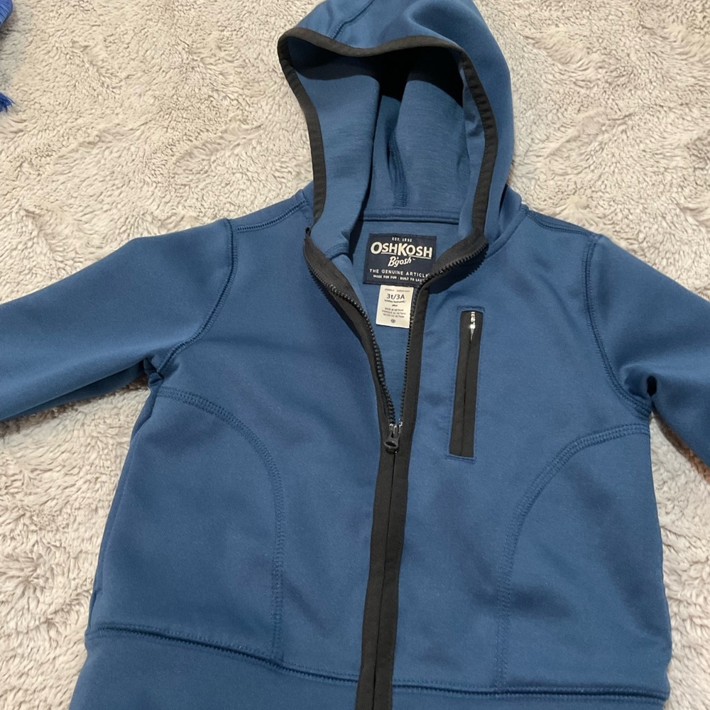 OshKosh B'gosh Blue Zip-Up Sweatshirt Hoodie